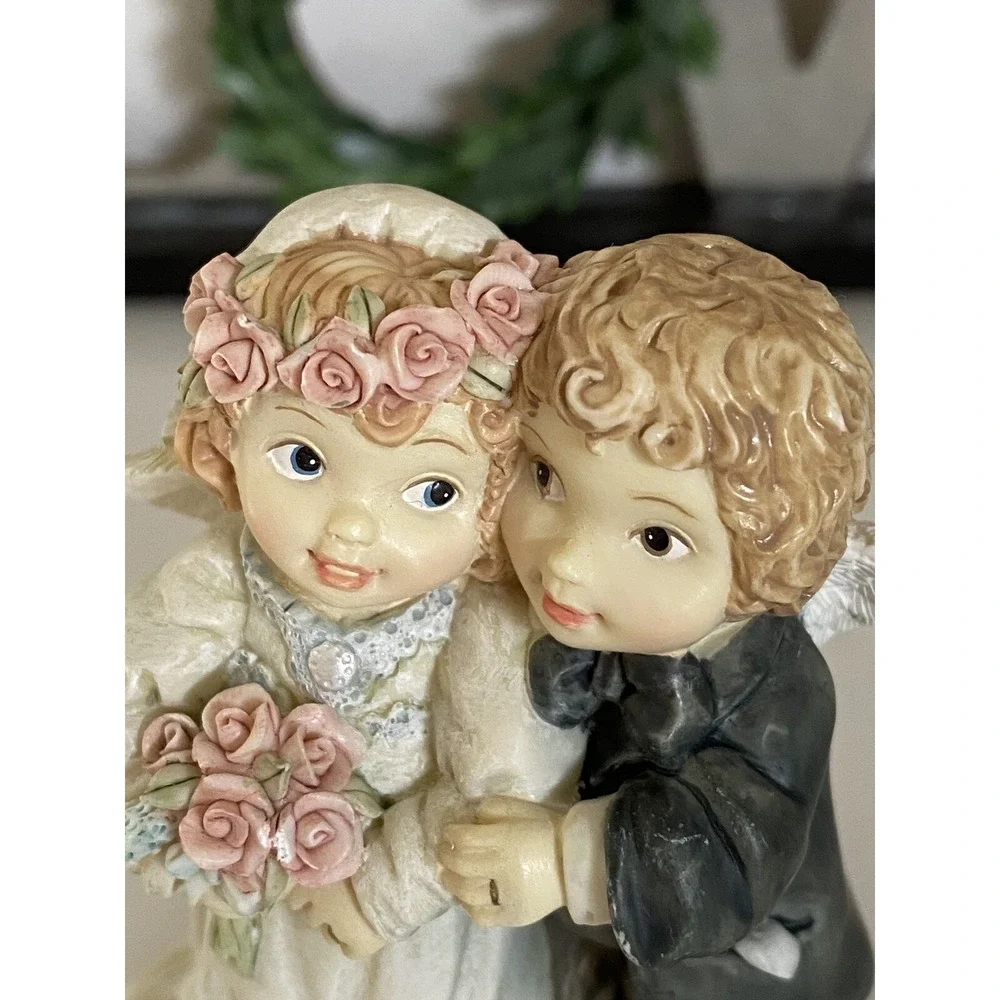 Ganz 95' Wedding‎ Cake Topper Bride & Groom Bless This Marriage Figure G4456 Vtg